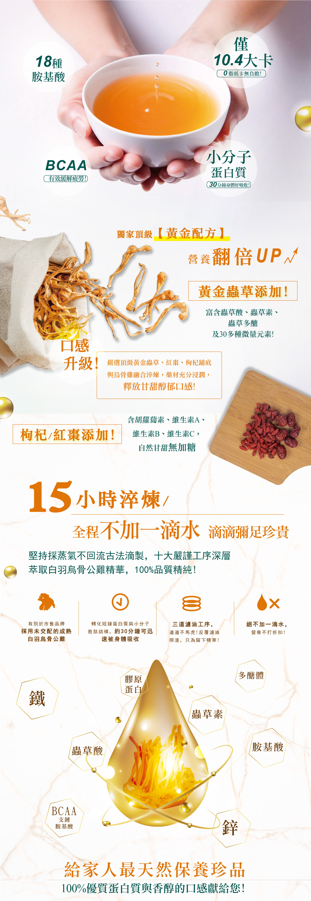滴雞精,頤珍宮膳,黃金蟲草